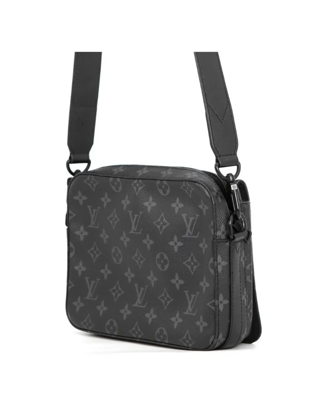 Louis Vuitton Shoulder Bag Monogram Eclipse Steamer Messenger Black